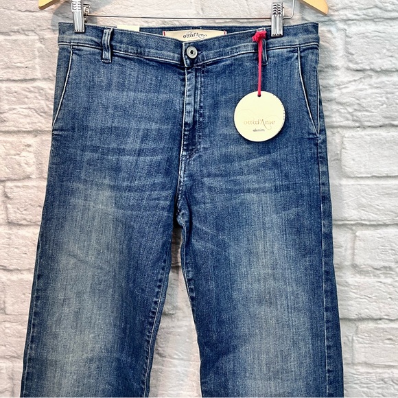 NWT Anthro Ottod'Ame 30x35” Denim Var-Unica Wide Leg Bootcut hi-rise Blue Jeans - Picture 3 of 12